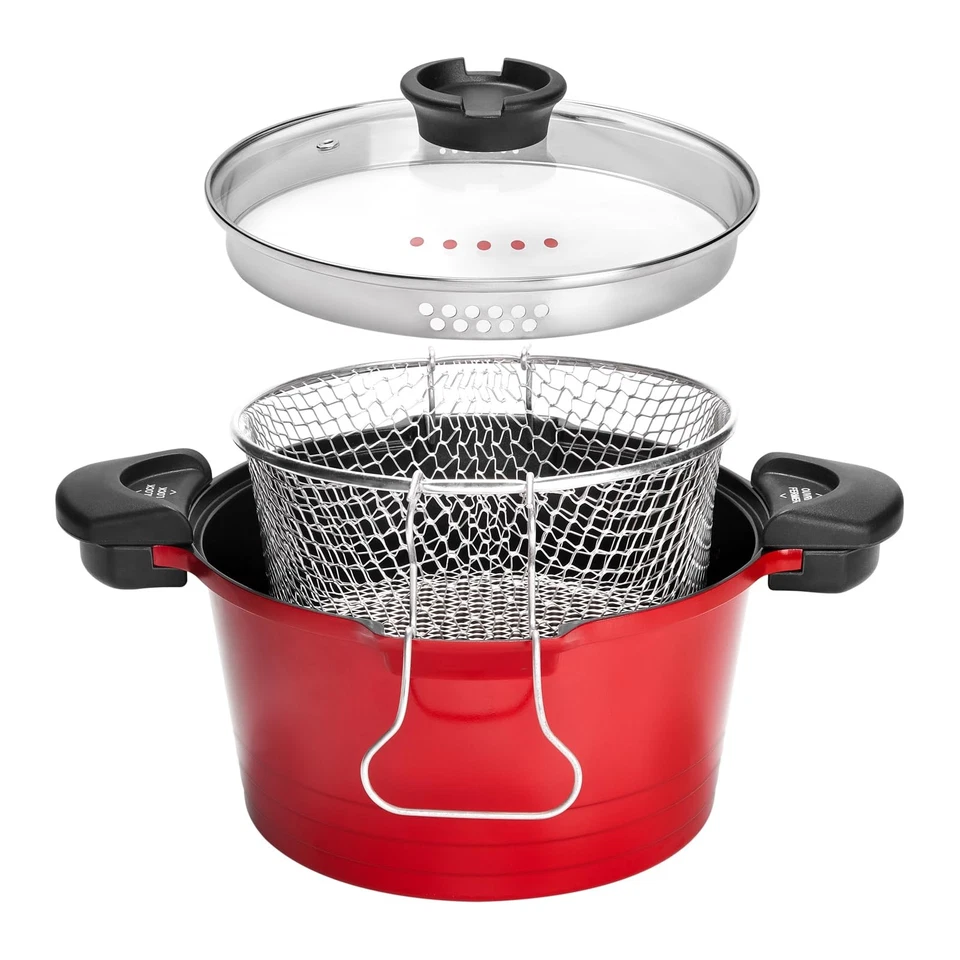 Kochtopf Induktion Suppentopf Aluminiumguss Pastatopfe Antihaftbeschichtung F... - Bild 1 von 4