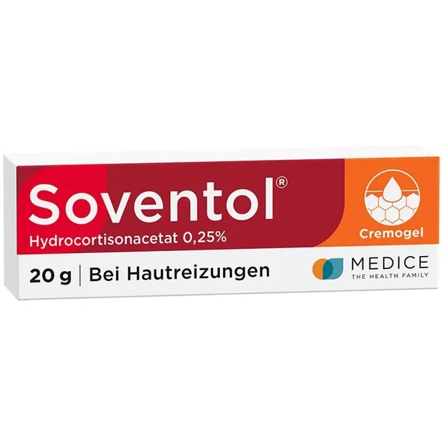 MEDICE ARZNEIMITTEL PÜTTER GMBH&CO.KG SOVENTOL Hydrocortisonacetat 0,25% Creme, 20g, PZN 10714373