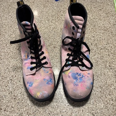 Dr. Martens Sheridan Botines Rosa Estampado Floral Con Cordones Mujer Talla 7-sin caja Foto 1 de 4