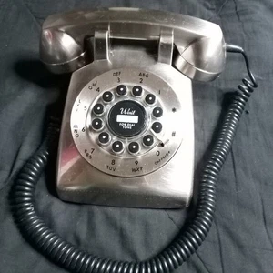 Vintage Silver Crosley Telephone Model #CR-58 Digital/Rotary Desk Phone 2003 - Picture 1 of 6