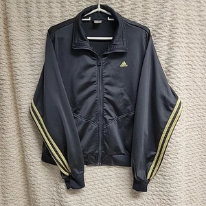 Vintage Adidas Track Jacket Men's XL Gray Zip Up - Picture 1 of 12