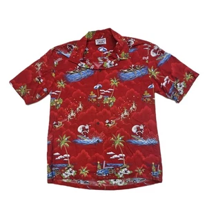 Camisa de Navidad Pacific Legend Hawaiana Manga Corta Roja para Hombre Talla Grande - Imagen 1 de 11