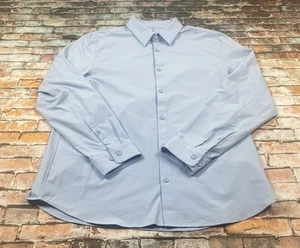Nueva Camisa Lululemon Venture Para Hombres Grande Azul Ajustada Manga Larga Abotonada Preppy - Imagen 1 de 10