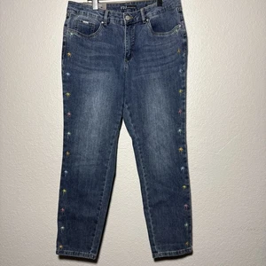 FDJ French Dressing Jeans Olivia Ankle Jeans Light Wash 12 Embroidered NWT - Picture 1 of 7