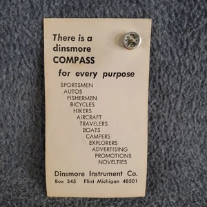 brújula miniatura Dinsmore vintage - Imagen 1 de 11