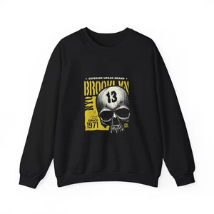 Gritty Skull Urban Sweatshirt - Cool Crewneck for Streetwear Enthusiasts - Picture 1 of 11
