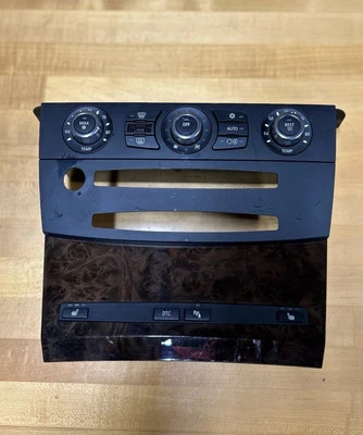 BMW 550I 2006-2007 calefacción control aire acondicionado acabado madera Foto 1 de 4