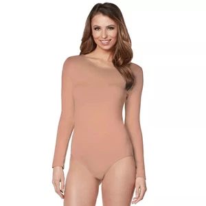 Neu mit Etikett Spirit Halloween nudefarbener Langarm-Damenbody – Größe M/L - Bild 1 von 3