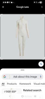 Nuevo Mono Para Mujer Adidas Originales Off White Premium Tejido Elástico Mediano Foto 1 de 4