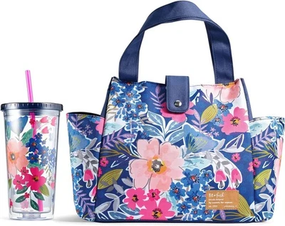 Lancheira feminina Fit & Fresh, sacola de almoço feminina isolada para trabalho, à prova de vazamentos  - Imagem 1 de 4