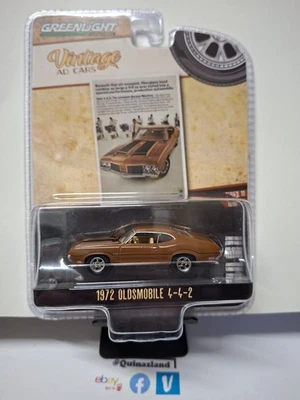 Greenlight Vintage Ad Cars Series 11 1972 Oldsmobile 4-4-2 (NG47) - Immagine 1 di 4