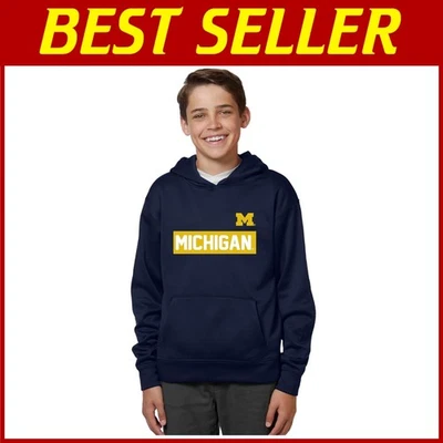 Sudadera con capucha de los Michigan Wolverines de la NCAA para jóvenes - Colores del equipo Foto 1 de 4