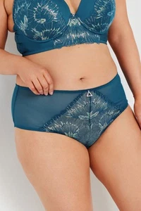 Yours Curve Women's Plus Size Iridescent Lace Briefs - Picture 1 of 8