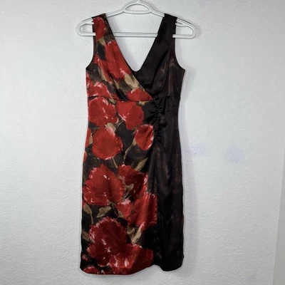 Vestido Donna Ricco New York Silk Roses Sin Mangas Talla 6P, Y2K, Sexy, Elegante, Glamuroso Foto 1 de 4