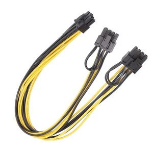 Computer-Verbindungskabel Grafikkarte Stromkabel 6-Poliger Stecker auf Zwei8304 - Bild 1 von 4