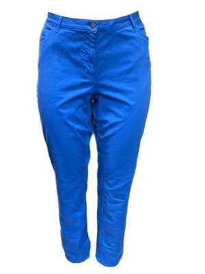 Pantalones para mujer Marina Rinaldi azul Riace pierna recta nuevos con etiquetas Foto 1 de 3