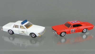 Ertl 1981 Diecast 1/64 Dukes Hazzard Sheriff Rosco Coche de Policía General Lee Lote HK Foto 1 de 4