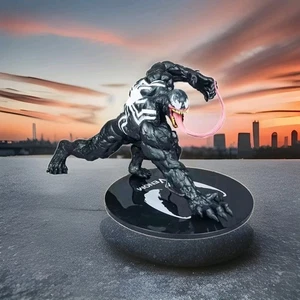 Muskulöse Gift Statue schwarzer Symbiont Bösewicht mit Sockel Deko Sammlerstück - Bild 1 von 6