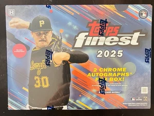 2025 Topps Finest MLB Baseball Factory Sealed Hobby Box 2 Chrome Autos QTY - Picture 1 of 1