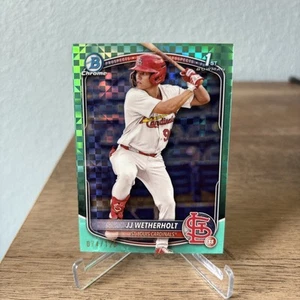 2025 JJ Wetherholt Bowman Chrome Aqua Geometric Refractor #/125 BCP22 1st Bowman - Picture 1 of 3