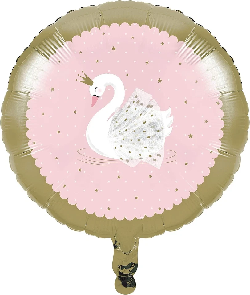 Stylish Swan Bird Animal Cute Kids Birthday Party Decoration 18" Mylar Balloon - Image 1 of 1