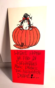 Vintage Hallmark Grußkarte Halloween unbenutzt NOS 70er Jahre Dating Humor - Bild 1 von 3