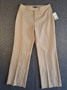 Hillard and Hansen Sized 10P Khaki Wide Leg Trousers Business Wear Office - Picture 1 of 9