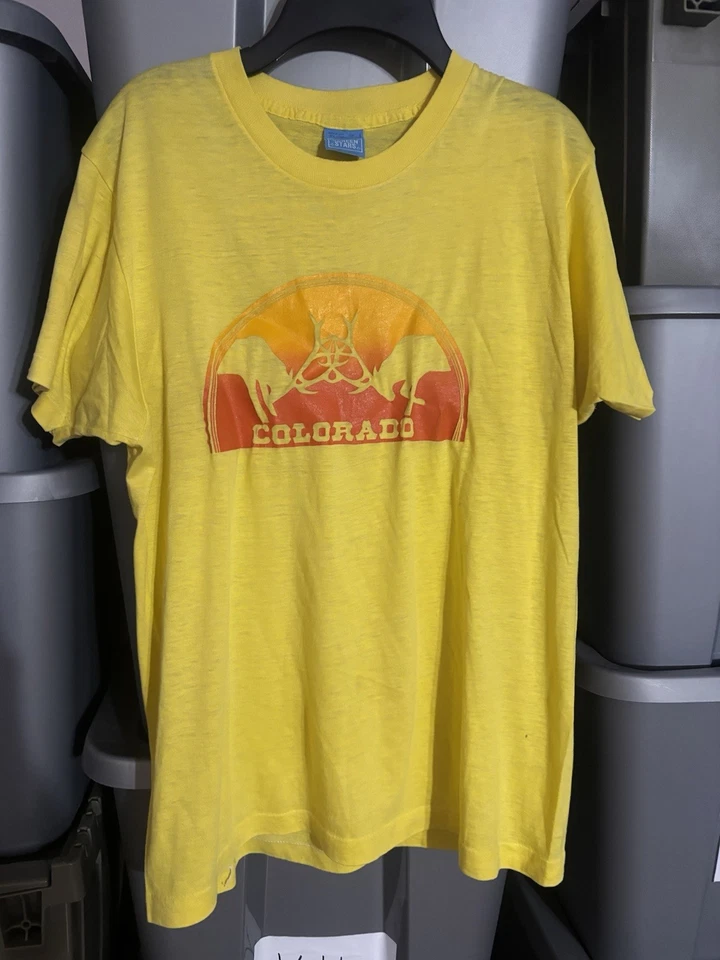 Vintage VTG Paper Thin Soft Distressed T Shirt Large - Image 1 of 4