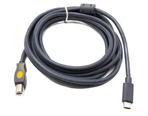 SYSTEM-S USB 3.1 Type C cable 3 m male to 2.0 Type B male in gray - Picture 1 of 4