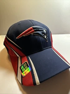 Logo New England Patriots bianco/blu e rosso NFL con licenza taglia 1 adatto a tutti mai indossato - Foto 1 di 7