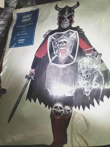 Tödlicher Ritter Mittelalter Garde Krieger Halloween Jungen Kostüm Größe lg - Bild 1 von 1