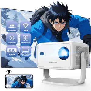 Beamer Smart Auto Focus 4K 1080P Wifi Sprachsteuerung Smart Movie Projektor - Bild 1 von 12