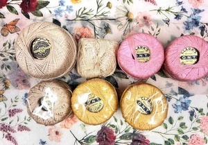 Konvolut 6,5 Häkelfäden Clarks O.N.T. Brilliant & Sil-Tone Häkelgarn - Bild 1 von 5