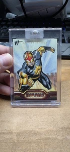 2010 Upper Deck Iron Man 2 Sketch Card Of Nova by Jefferson Hojas - Picture 1 of 10