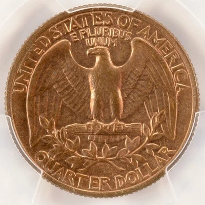 1978 25c Washington Quarter Reverse Missing Clad Layer PCGS MS64 RB - Image 1 of 4