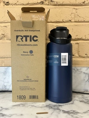 Botella de agua de acero inoxidable RTIC 32 oz, | AZUL MARINO | TOTALMENTE NUEVA Foto 1 de 2