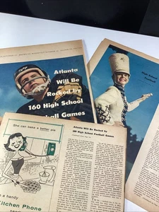 Atlanta High School Football Print Article 1956 AJC Sylvan Cleveland Bennett - Picture 1 of 21