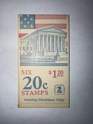 Scott #1896 20 Cent Stamps Flag Over Supreme Court Booklet of  6 (5 remaining) - Image 1 of 4