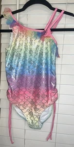 NWOT Bmagical By Btween 1 Piece Swimsuit Girls Sz 8 Mermaid Sparkle Shimmer - Picture 1 of 5