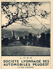 Roanne Tours Du Verdier Lyon Societe Des Automobiles Peugeot Publicite 1931 Ad
