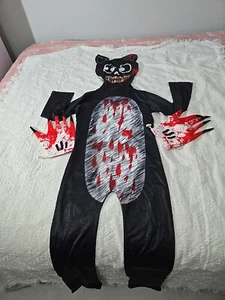 Kids Child Siren Head Costume Jumpsuit Mask Black Cat Cosplay Gloves  - Picture 1 of 9