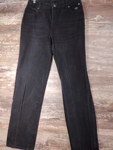 Vintage Harley Davidson Jeans Womens Sz 10 Long Black Motorcycle Riding Pants - Picture 1 of 14