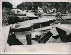 1937 Press Photo Kinnekinnick Creek at Roscoe Ill floods wah out roads