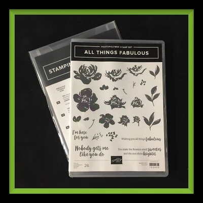 Stampin' Up! Juego de estampillas ALL THINGS FABULOUS y troqueles FABULOSOS FLORALES. ***NUEVO*** #2 Foto 1 de 4