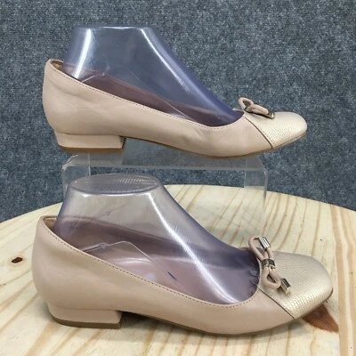 Naturalizer Shoes Womens 7 M Gertie Bow Casual Slip On Ballet Flats Tan Leather - Image 1 of 4