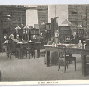 CEYLON QV 6c Postcard *LARGE ROOM* Galle Library? 1903 CDS Colombo Sussex PX152 - Picture 1 of 10