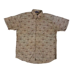 VTG Pendleton Hawaiian Button Up Short Sleeve Shirt Royal Aircraft Plane Size XL - Picture 1 of 11