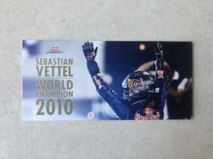 Formula 1 Sebastian Vettel Red Bull Racing Driver card 2010 World Champion - Picture 1 of 2