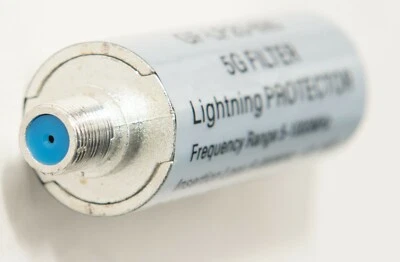 CABLE TV / HD ANTENNA OTA INLINE 5G LTE FILTER BLOCKER SURGE / LIGHTNING  - Image 1 of 4