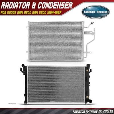 Nuevo radiador y condensador de aire acondicionado para Dodge Ram 2500 Ram 3500 1994-1997 V8 5,9 L 2 piezas Foto 1 de 4